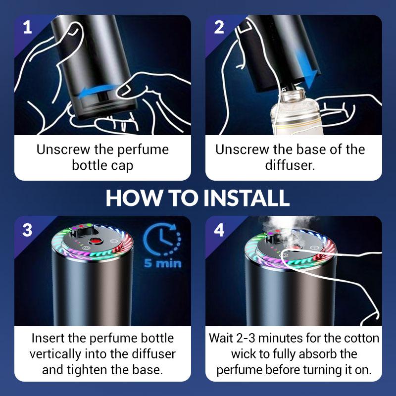 EightySix Garage™ Smart Car Diffuser – Dual 50ml Cologne Air Purifier | Rolls-Royce Inspired Star Roof Design