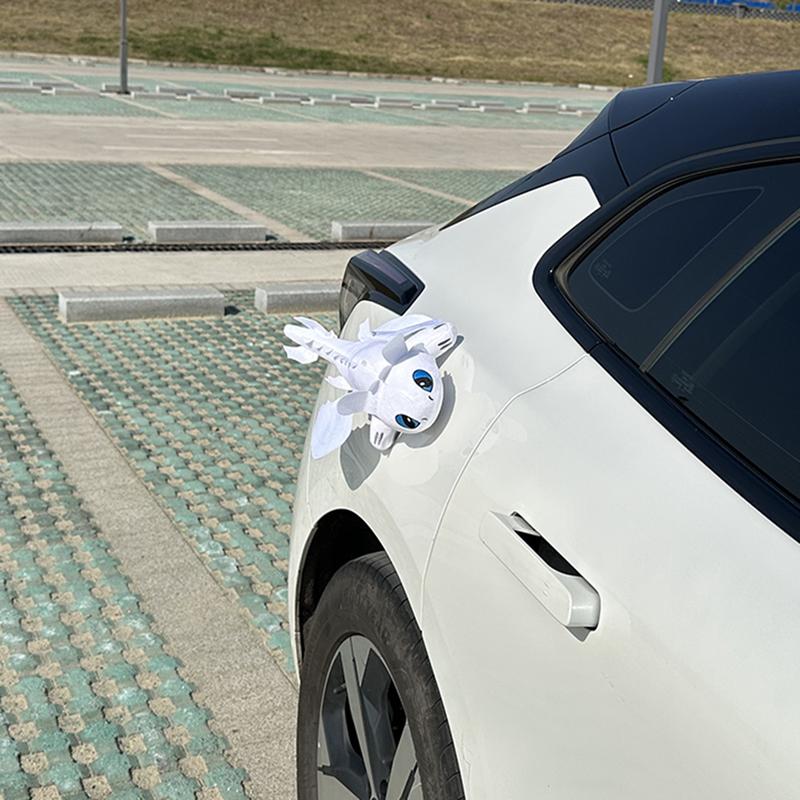 Chibi Toothless Car Ornament – Cute 3D Printed Motorcycle Toy & Roof Top Decor with Keychain