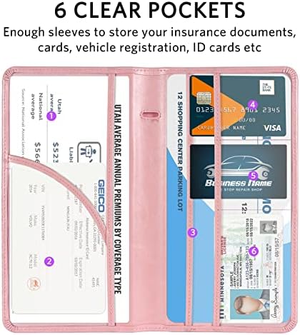 Car Registration & Insurance Holder – Magnetic Vehicle Document Organizer for Glove Box, License & Cards