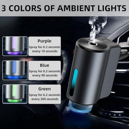 Smart Car Air Freshener Diffuser – 2025 Long-Lasting Aromatherapy with 3 Adjustable Modes & Essential Oils