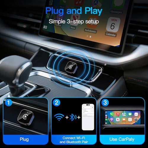 (2025 Upgraded) Wireless CarPlay Adapter – Convert Wired to Wireless Apple CarPlay for iPhone (Fast & Lag-Free)