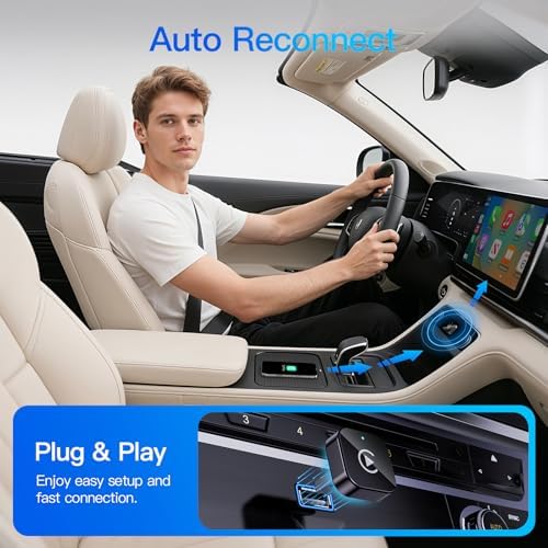 (2025 Upgraded) Wireless CarPlay Adapter – Convert Wired to Wireless Apple CarPlay for iPhone (Fast & Lag-Free)