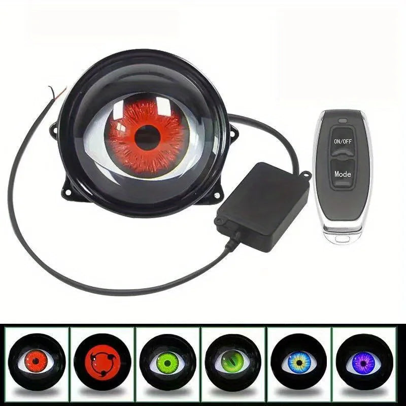 Devil Eyes Light for Cars, 12V LED Headlight with Adjustable Eye Pattern - Cool Car Accessories,Remote control,Vehicle Custom Devil Eyes Lights Adjustable LED Devil Eyes Headlights