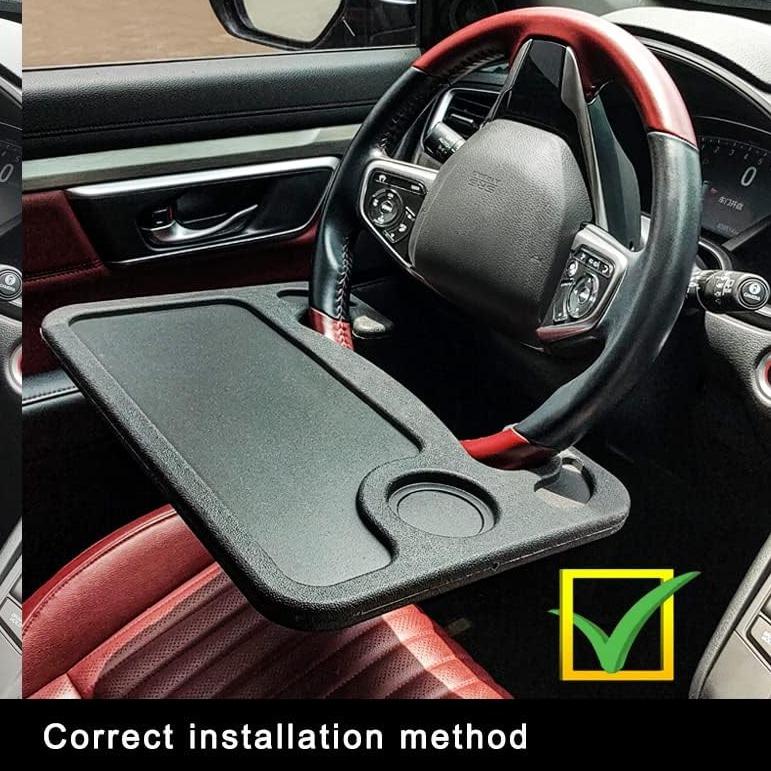 Portable Car Laptop Computer Desk Mount Stand Eat Work Car Steering Wheel Dining Table BracketDrink Food Coffee Tray Board