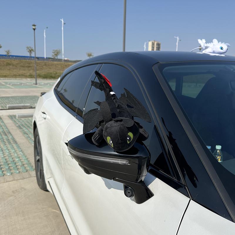 Chibi Toothless Car Ornament – Cute 3D Printed Motorcycle Toy & Roof Top Decor with Keychain