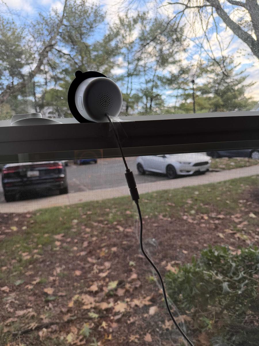 GlassGuard 2K Smart Window Security Camera – WiFi Stick-On, No-Drill Install, AI Motion Detection, Color Night Vision