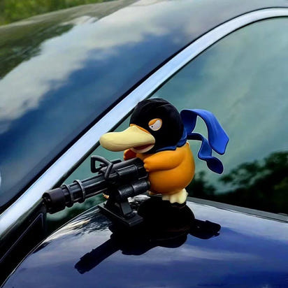 Gatling Duck Figure – Creative Car & Desktop Ornament | Funny Boyfriend Gift Idea