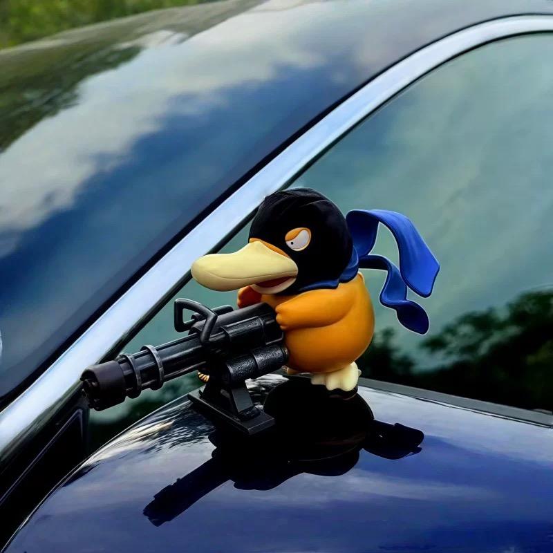 Gatling Duck Figure – Creative Car & Desktop Ornament | Funny Boyfriend Gift Idea