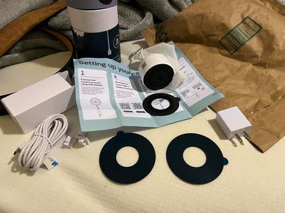 GlassGuard 2K Smart Window Security Camera – WiFi Stick-On, No-Drill Install, AI Motion Detection, Color Night Vision