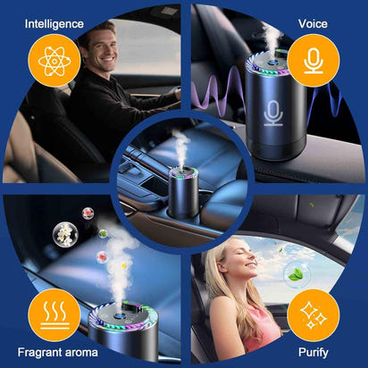EightySix Garage™ Smart Car Diffuser – Dual 50ml Cologne Air Purifier | Rolls-Royce Inspired Star Roof Design