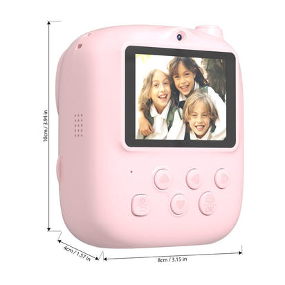 SnapJoy Kids Instant Print Camera – 1080P, 12MP, 2.4″ LCD, 3 Rolls Paper Included, No-Ink Thermal Printing, Perfect Gift for Boys & Girls (Pink)