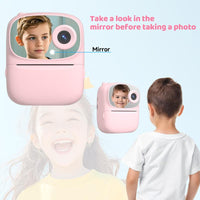 SnapJoy Kids Instant Print Camera – 1080P, 12MP, 2.4″ LCD, 3 Rolls Paper Included, No-Ink Thermal Printing, Perfect Gift for Boys & Girls (Pink)
