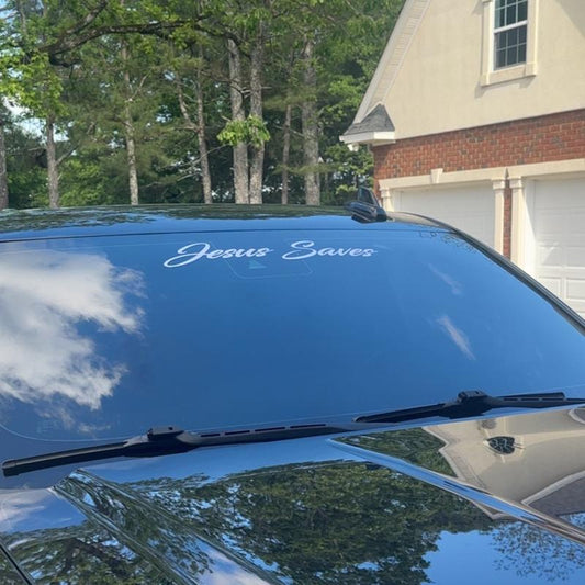 Jesus Saves Decal (20x20 in)