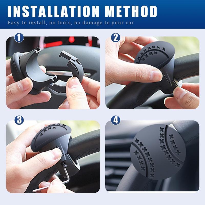 360° Steering Wheel Knob – One-Hand Booster Spinner for Smooth, Effortless Driving