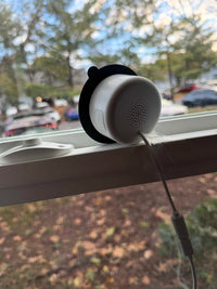 GlassGuard 2K Smart Window Security Camera – WiFi Stick-On, No-Drill Install, AI Motion Detection, Color Night Vision