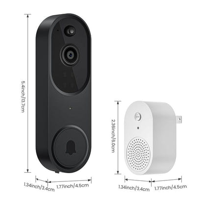 SafeView 1080P Wireless Video Doorbell + Chime | AI Detection, 2-Way Audio, Night Vision