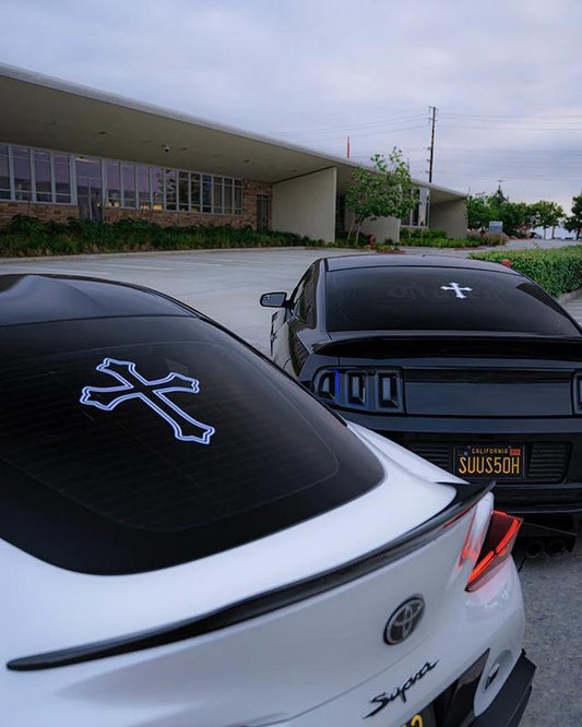 V2 Cross Decal 20 x 20 in (BIG SIZE - High-quality Car Decal)