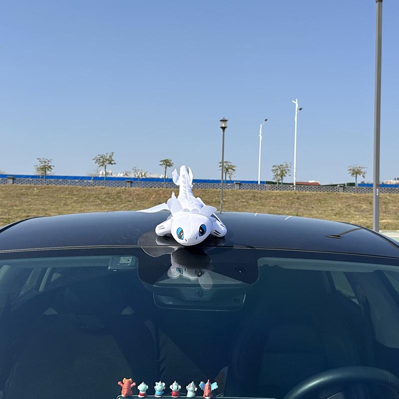 Chibi Toothless Car Ornament – Cute 3D Printed Motorcycle Toy & Roof Top Decor with Keychain