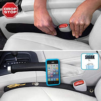 Car Seat Gap Filler Organizer – Set of 2 with Slide-Free Pad & Ambient Light for Console Space
