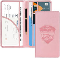 Car Registration & Insurance Holder – Magnetic Vehicle Document Organizer for Glove Box, License & Cards