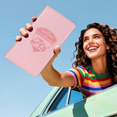 Car Registration & Insurance Holder – Magnetic Vehicle Document Organizer for Glove Box, License & Cards
