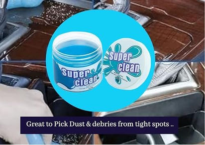 Universal Car Cleaning Gel – Deep Cleaning Putty for Car Vents, Dashboard, Keyboards & Cameras (5.8oz)