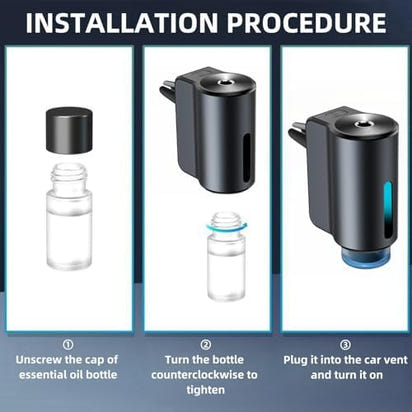 Smart Car Air Freshener Diffuser – 2025 Long-Lasting Aromatherapy with 3 Adjustable Modes & Essential Oils