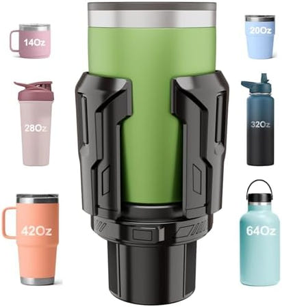 Upgraded Car Cup Holder Expander – Fits Yeti, Hydro Flask, Nalgene, Owala & More (2.6