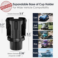 Upgraded Car Cup Holder Expander – Fits Yeti, Hydro Flask, Nalgene, Owala & More (2.6"–4.8") – No Tools Needed