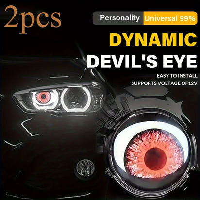 Devil Eyes Light for Cars, 12V LED Headlight with Adjustable Eye Pattern - Cool Car Accessories,Remote control,Vehicle Custom Devil Eyes Lights Adjustable LED Devil Eyes Headlights