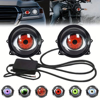 Devil Eyes Light for Cars, 12V LED Headlight with Adjustable Eye Pattern - Cool Car Accessories,Remote control,Vehicle Custom Devil Eyes Lights Adjustable LED Devil Eyes Headlights