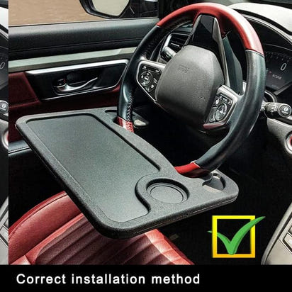 Portable Car Laptop Computer Desk Mount Stand Eat Work Car Steering Wheel Dining Table BracketDrink Food Coffee Tray Board