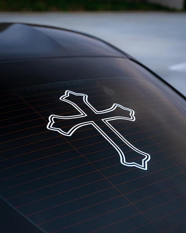 V2 Cross Decal 20 x 20 in (BIG SIZE - High-quality Car Decal)