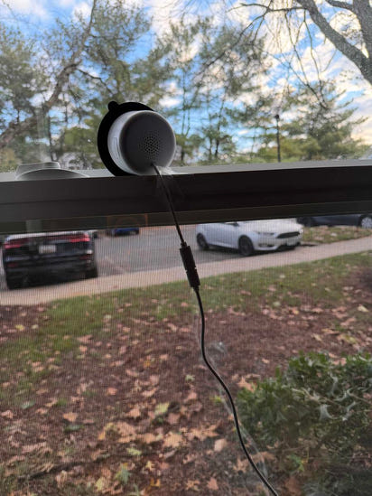 GlassGuard 2K Smart Window Security Camera – WiFi Stick-On, No-Drill Install, AI Motion Detection, Color Night Vision