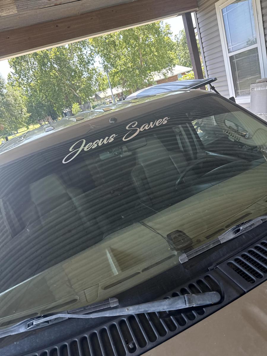 Jesus Saves Decal (20x20 in)