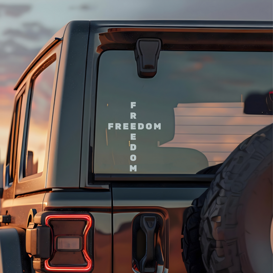 Charlie Kirk Freedom V2 Cross Decal BIG SIZE 20in