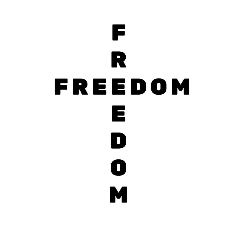 Charlie Kirk Freedom V2 Cross Decal BIG SIZE 20in