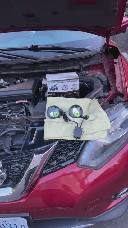 Devil Eyes Light for Cars, 12V LED Headlight with Adjustable Eye Pattern - Cool Car Accessories,Remote control,Vehicle Custom Devil Eyes Lights Adjustable LED Devil Eyes Headlights