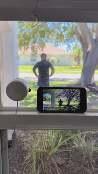 GlassGuard 2K Smart Window Security Camera – WiFi Stick-On, No-Drill Install, AI Motion Detection, Color Night Vision